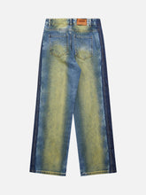 Lose, verwaschene Distressed-Jeans im Hip-Hop-Look mit Spray-Dye